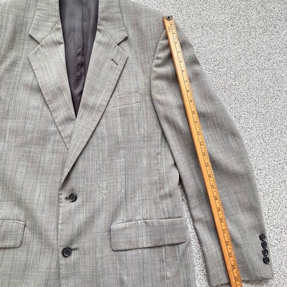 Turnbury Glen Check Plaid Suit 40L 36W 2 PC Business Gray Windsor Preppy Bloke - Picture 10 of 16
